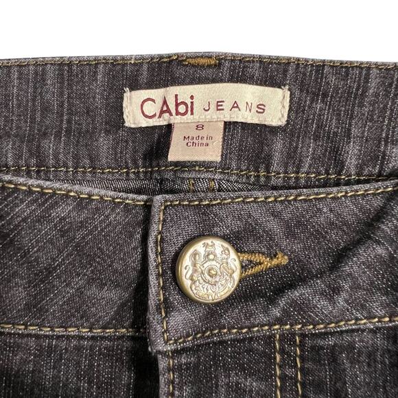 CAbi Womens Denim Blue Jeans Pants Boot Cut Mid Rise Black Style 190 Size 8 - Picture 6 of 10